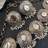 Silver Look Alike Statement Neckpiece-S437